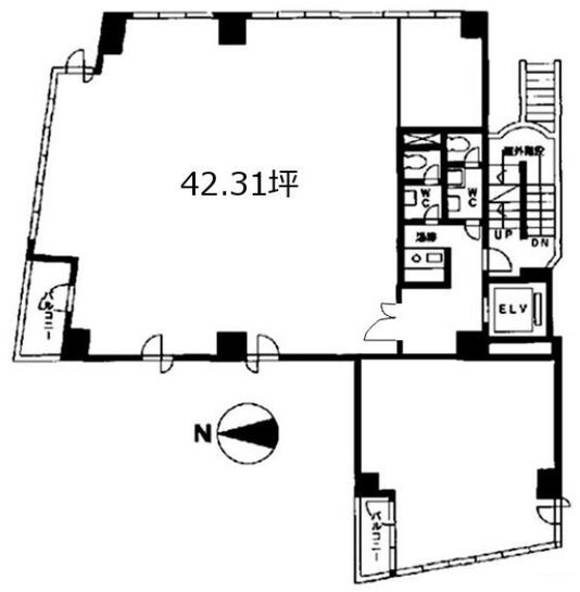 US半蔵門ビル 2階201 平面図