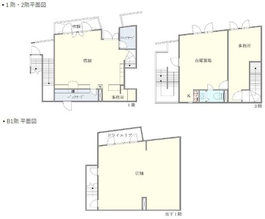 代官山ビル 地下1階～2階 平面図