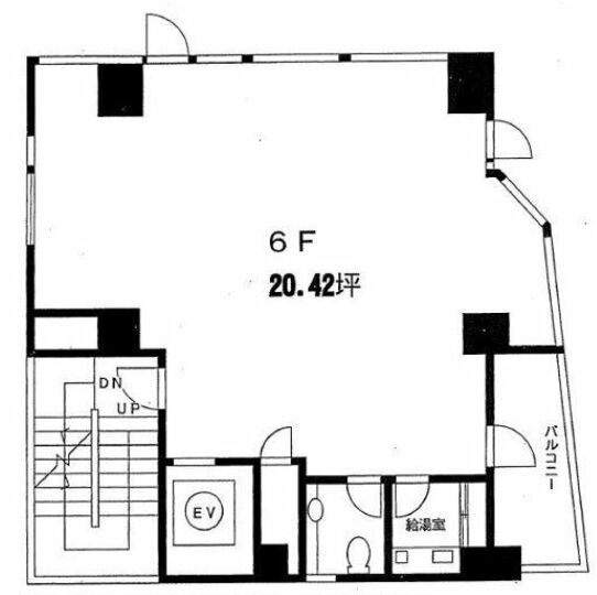 ウエストワールドビル 6階 平面図
