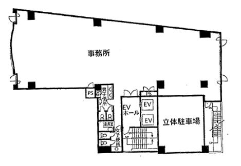 TT上野駅前ビル（旧：MPR上野駅前ビル） 5階 平面図