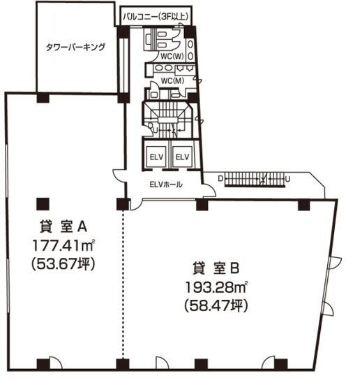 秋葉原新高第一生命ビル 5階 平面図