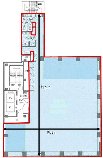 東海堂銀座ビル 6階 平面図