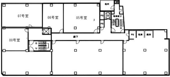 浜町京都ビル 3階05～08 平面図