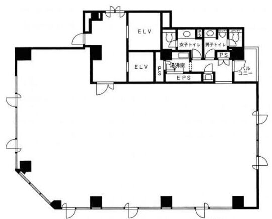 Logran御徒町ビル（旧：京阪御徒町ビル） 4階 平面図