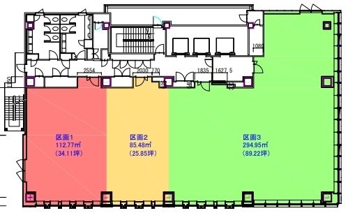 ONARIMON YUSEN BLDG. (御成門郵船ビル) 7階① 平面図