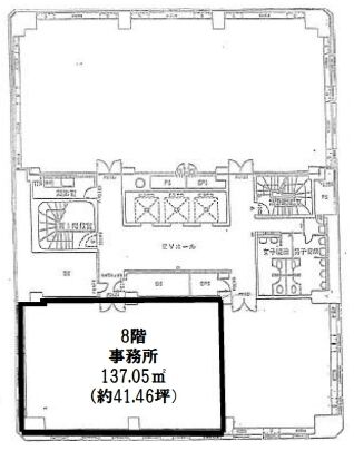 郵政福祉琴平ビル 8階 平面図