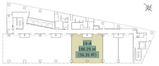 Shibuya Sakura Stage(渋谷サクラステージ)セントラルビル 14階A 平面図