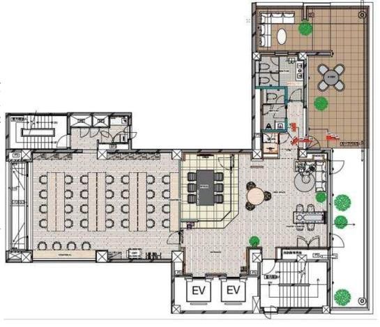 ＋SHIFT TSUKIJI（旧：日刊スポーツNYビル） 6階 平面図