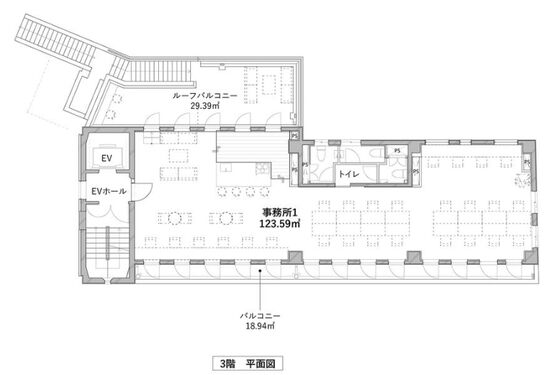 Bre.Shibuya 3階 301号室（事務所1） 平面図