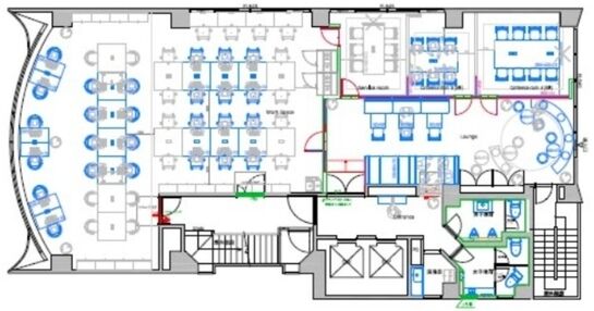 @WORK SHINJUKUGYOEN(旧:JESCO新宿御苑ビル) 9階 平面図