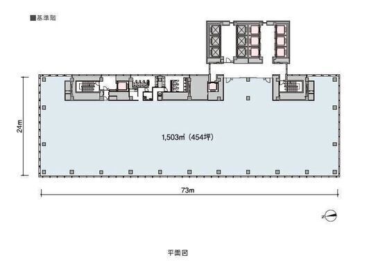 虎ノ門タワーズオフィス 19階 平面図