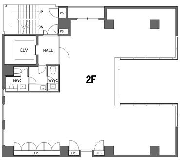 オフィスT&U 2階 平面図