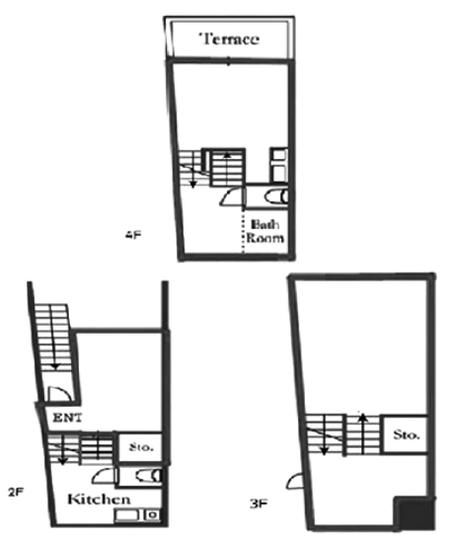 DOLCE 2階～4階 平面図