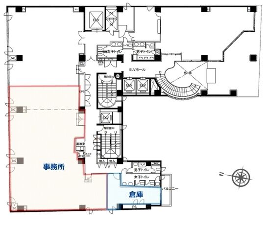 麹町鶴屋八幡ビル 2階 平面図