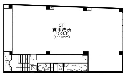 新宿グロウビル 3階 平面図