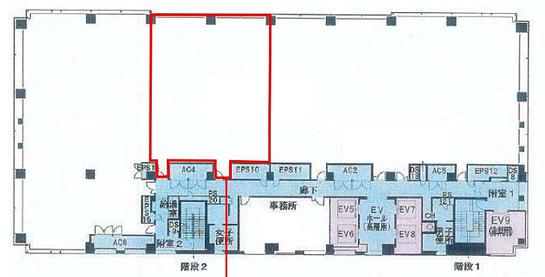 晴海アイランドトリトンスクエアオフィスタワーW棟 12階B 平面図