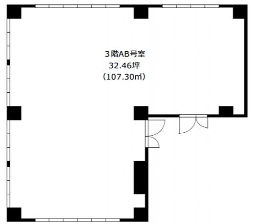 富士ビル（外神田） 3階AB 平面図
