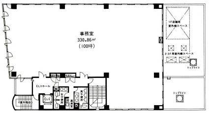 高木ビル（新宿区） 3階 平面図