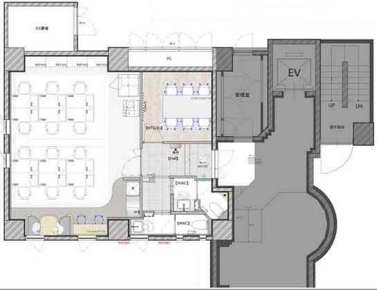 THE PORTAL Ningyocho（旧：MS日本橋ビル） 1階 平面図