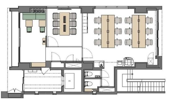 KITEN岩本町(旧:MURATOKU BUILDING) 1階 平面図