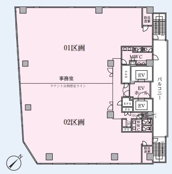 CIRCLES+築地 6階 平面図