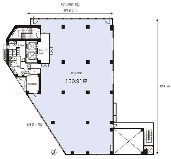 五反田PLACE（旧：五反田御幸ビル） 7階 平面図