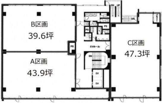 中野スプリングビル 3階B 平面図