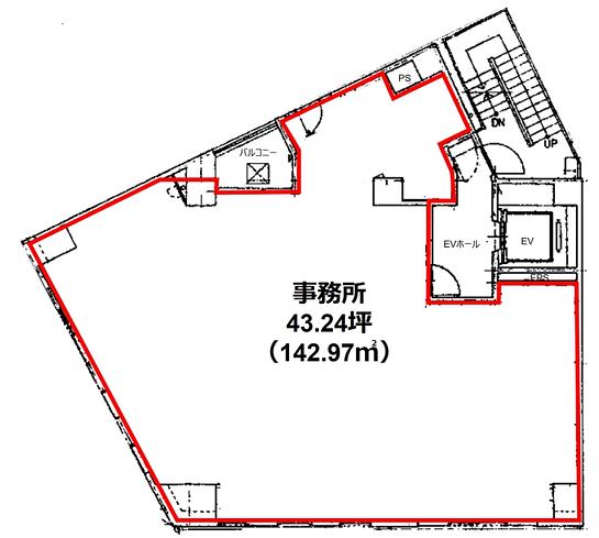 新川大原ビル 9階 平面図