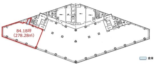 西新宿プライムスクエア 15階 平面図