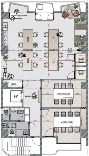 パシフィックスクエア九段南ビル 6階 平面図