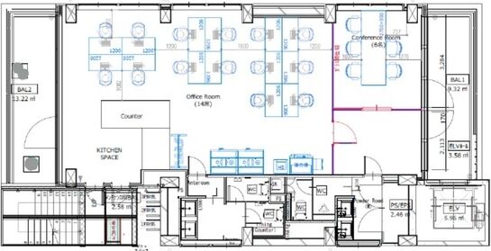 CADRE tamachi（キャドレ田町） 4階 平面図