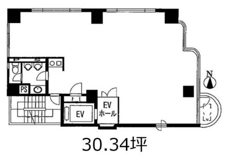 ACN日本橋小網町ビル(旧:リードシー日本橋小網町ビル) 5階 平面図