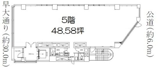 江戸川橋アクセス 5階 平面図