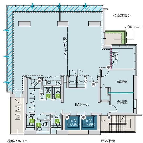 岩本町PREX 11階 平面図