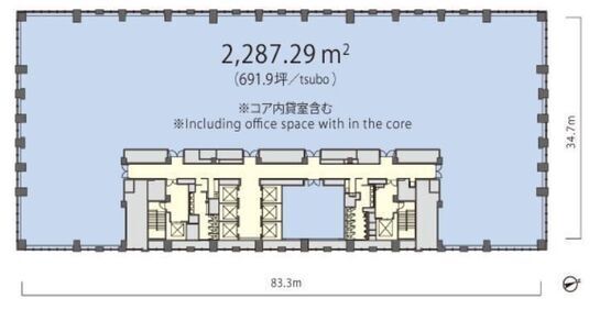 丸の内トラストタワーN館 7階 平面図