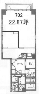 ビルックス茅場町 7階702 平面図