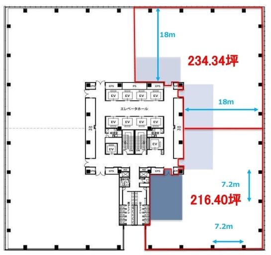 豊洲プライムスクエア 7階 平面図