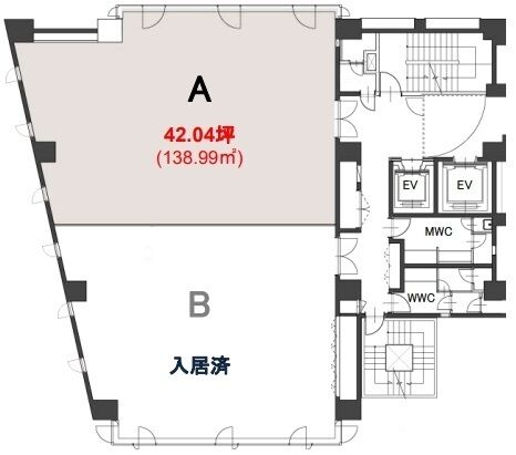 YKビル(世田谷区) 12階A 平面図