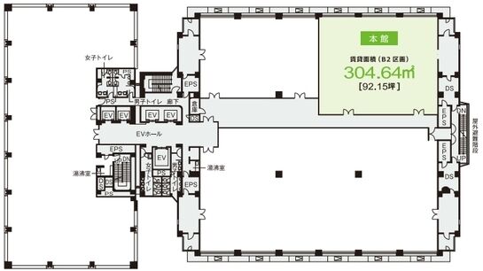 A-PLACE品川東 本館5階B2 平面図