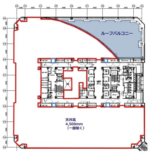 晴海アイランドトリトンスクエアオフィスタワーY棟 39階 平面図