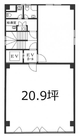井門茅場町ビル 3階31 平面図