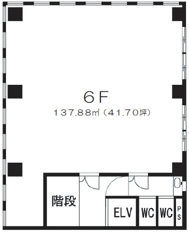 第五安田ビル 6階 平面図
