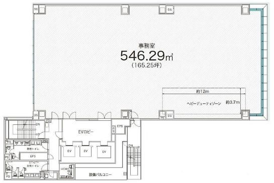 ヒューリックJP赤坂ビル 9階 平面図