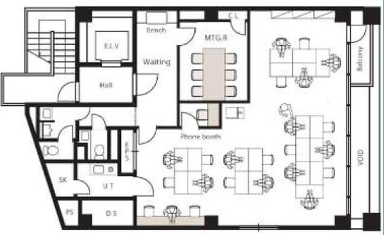 三共赤坂ビル 7階 平面図