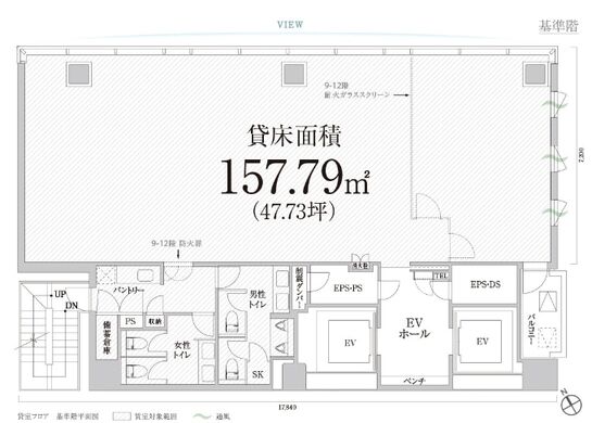 PMO五反田 3階 平面図