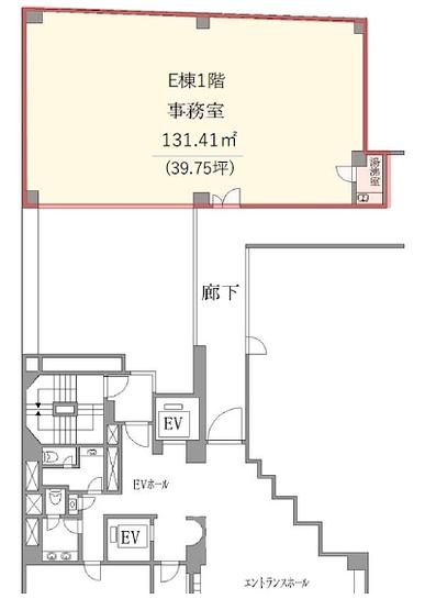N.E.Sビル（NESビル） E棟1階 平面図