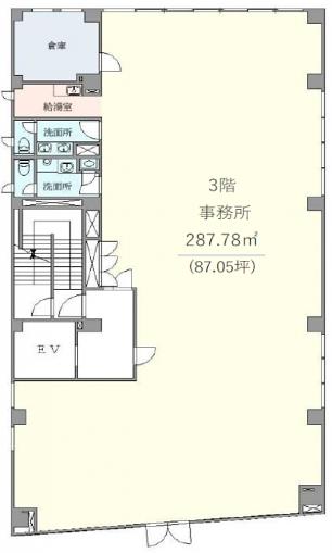 ジュニアー千駄ヶ谷ビル 3階 平面図
