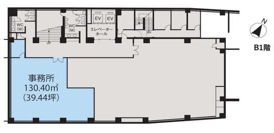 恵比寿ビル 地下1階 平面図