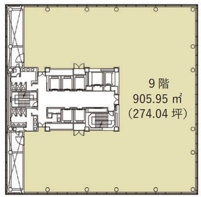 浜松町スクエア 9階 平面図
