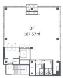 第16スカイビル 3階301 平面図